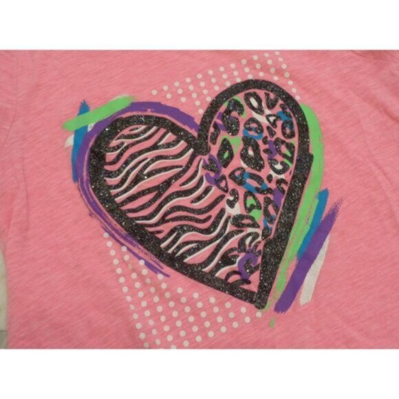 NWOT "CRB Girl" girls large 14 1/2-16 1/2 pink front tie leopard print top - Picture 4 of 4